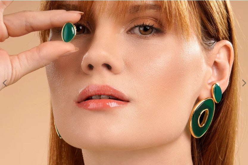 Mini Aurora Stud - Green