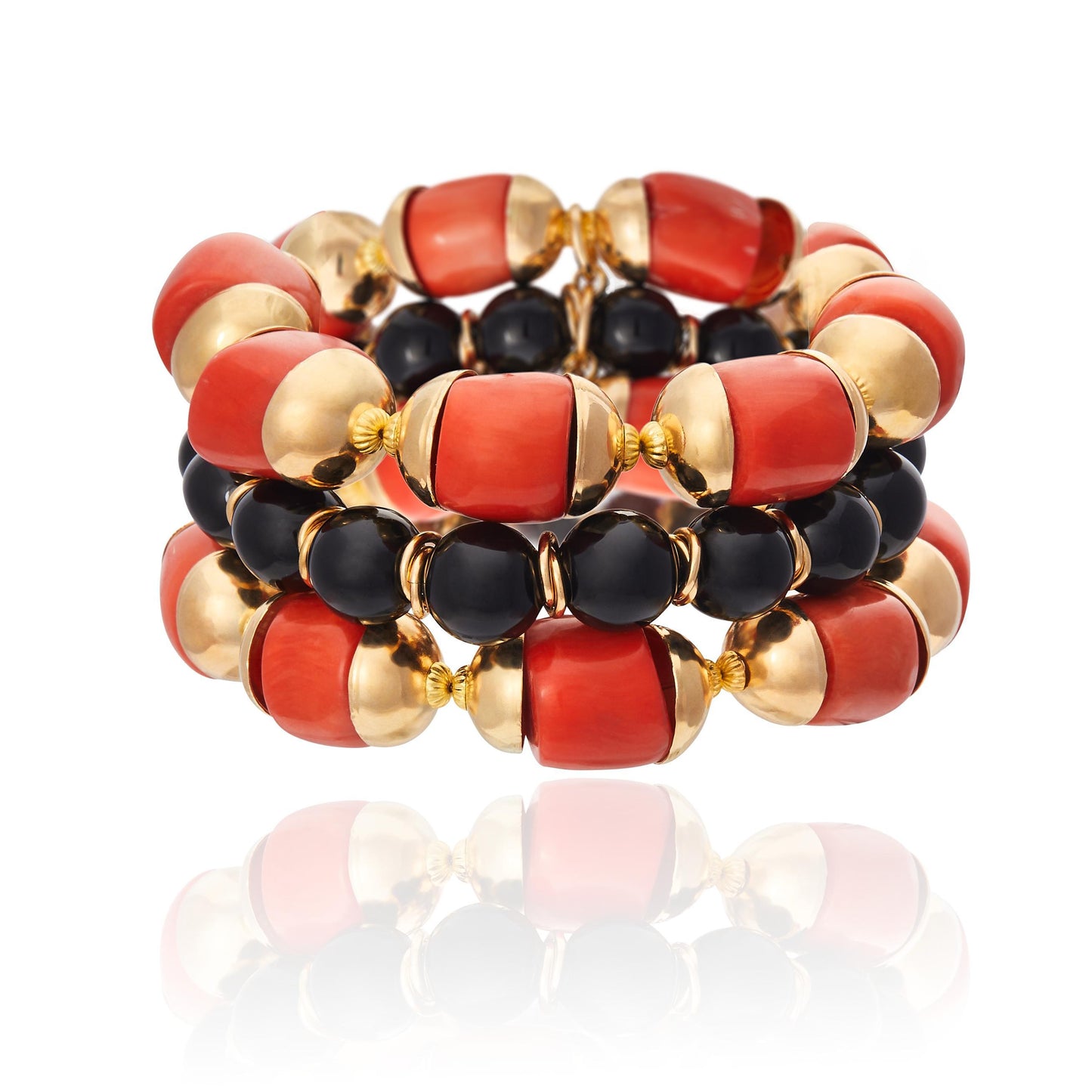 Coral Nocturno Trio Bracelet