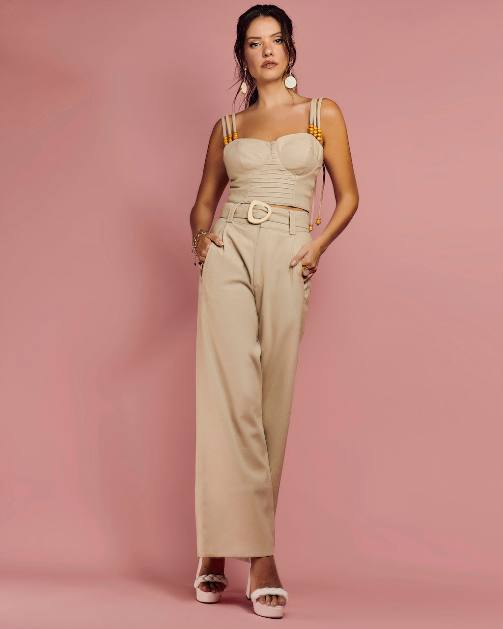 Pepper High Waist Linen Pants