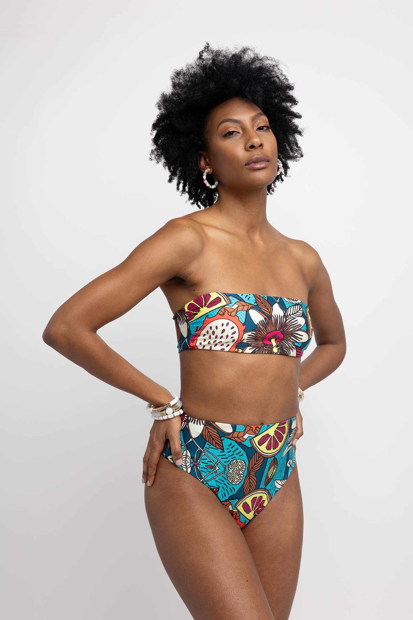 Conchal Top Tropico - Aqua Morada
