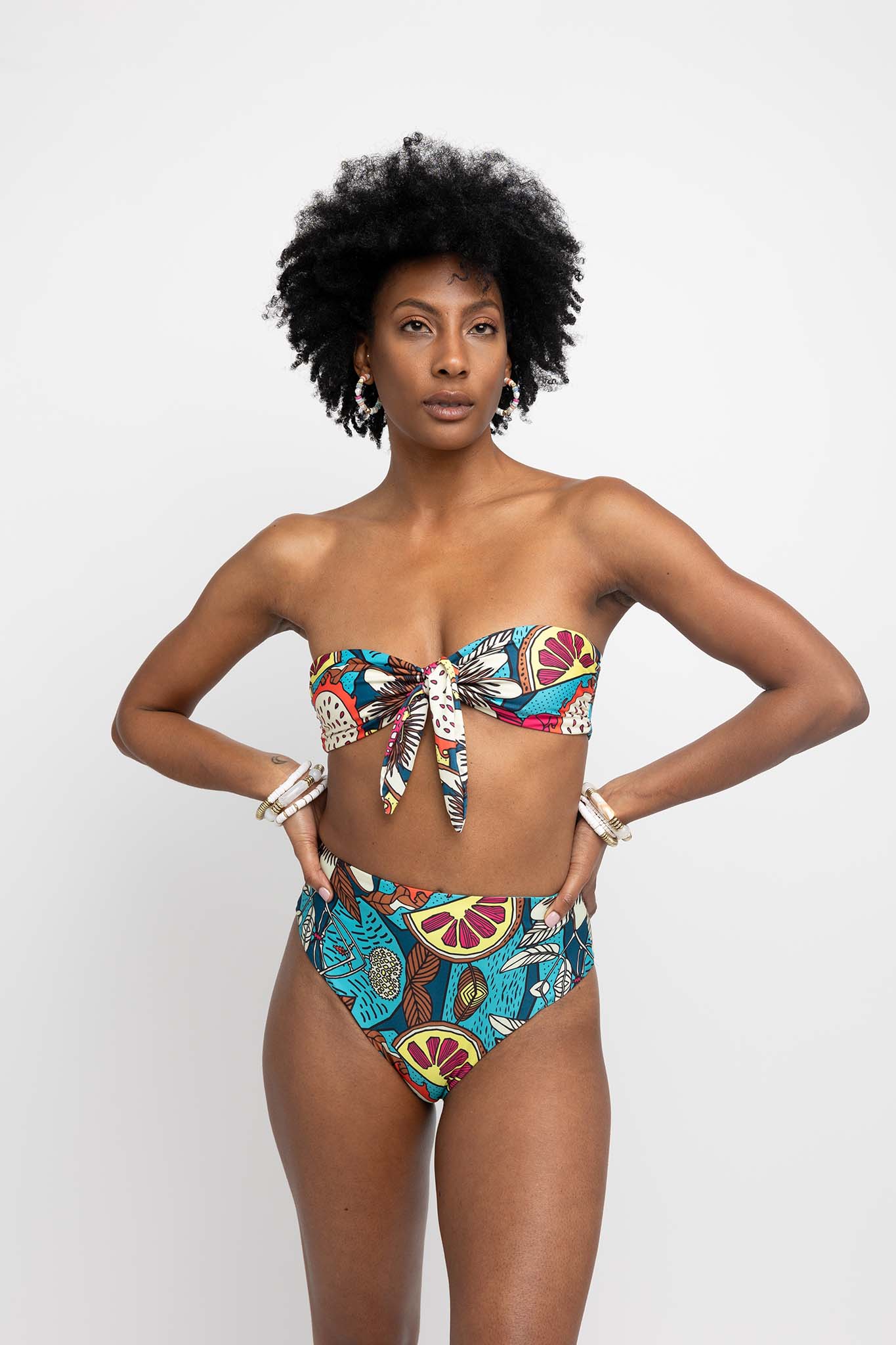 Conchal Top Tropico - Aqua Morada