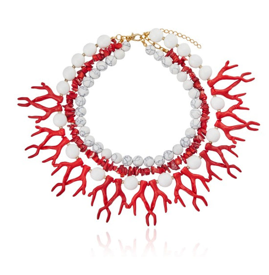 Coral Muse - Red and White