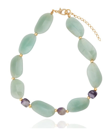 Alquimia Layered Necklace - Amethyst and Green Quartz