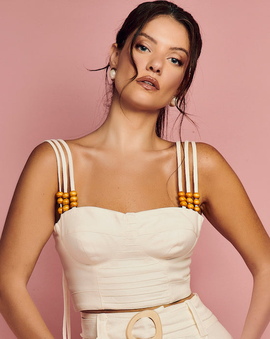 Charlie Crop Top - Off White